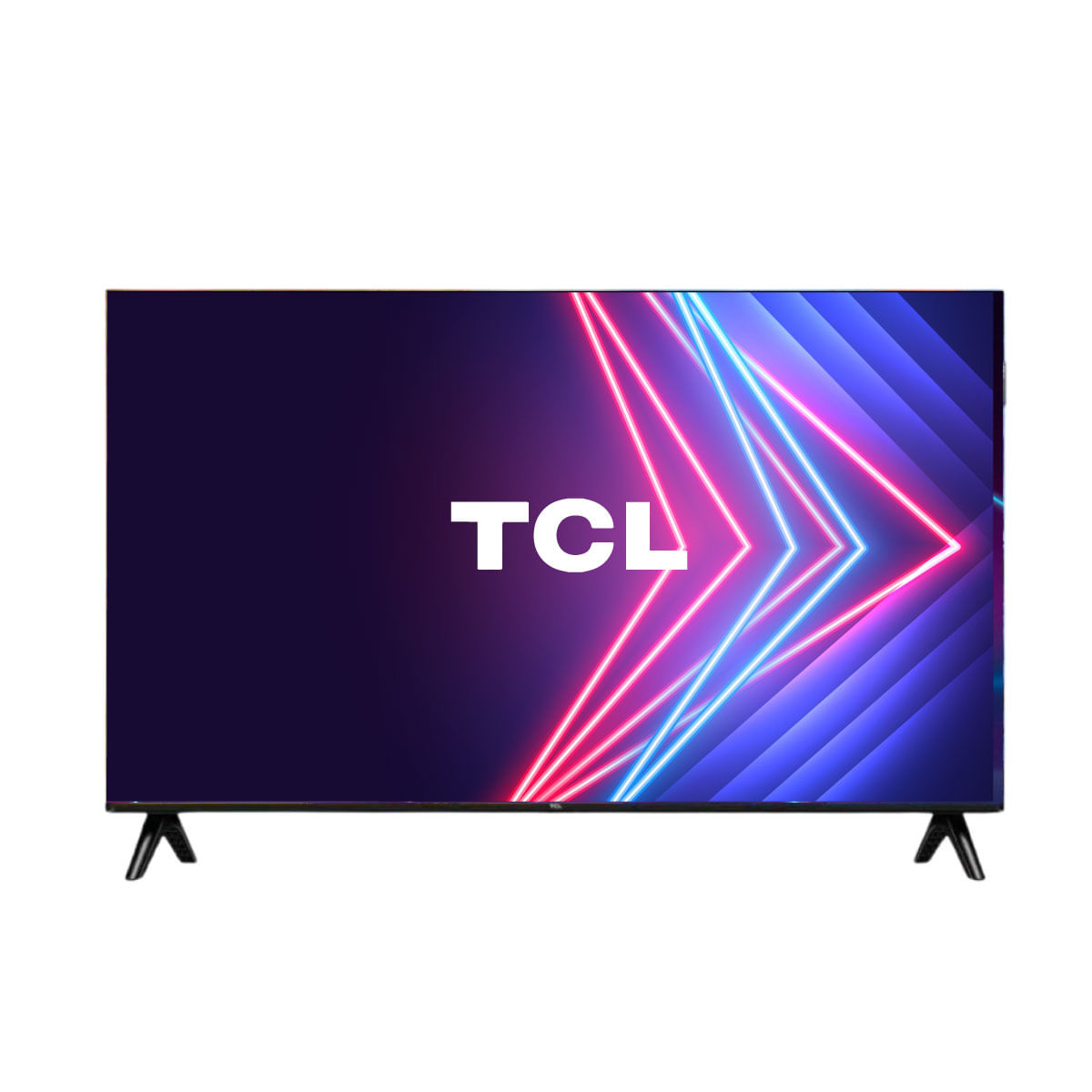 Televisor-Smart-TV-TCL-40S5K-40’’-QLED-Full-HD-Google-TV-negro-fondo-blanco