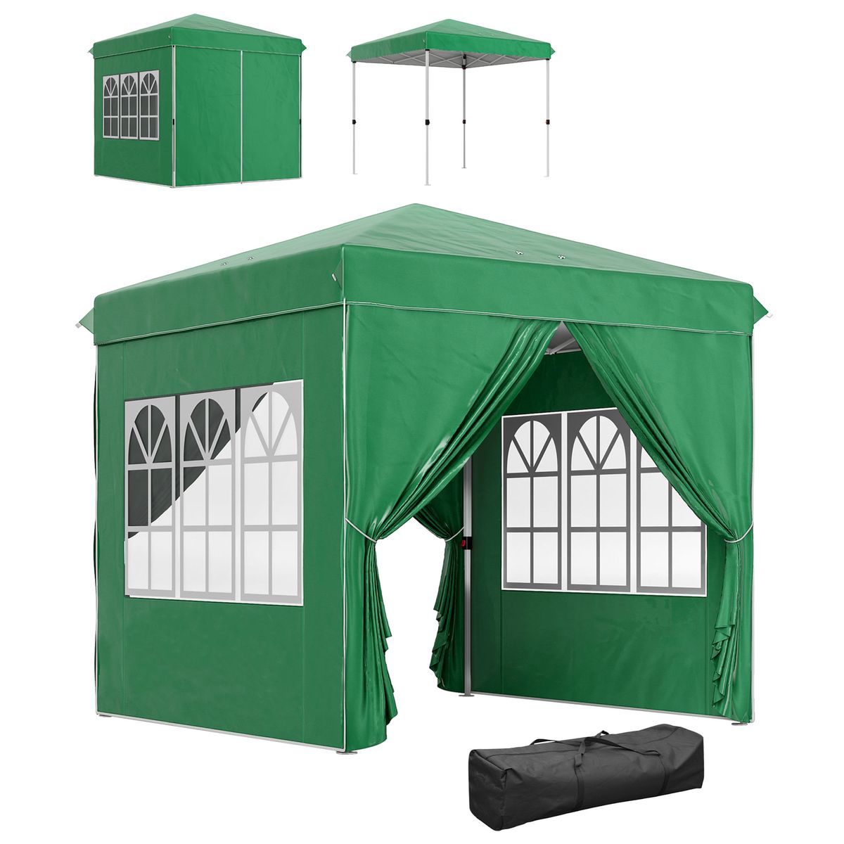 Carpa-Rito-Outsunny-plegable---4-paredes-laterales-verde-oscuro-325x290-cm