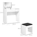 Tocador-Trigo-Homcom-espejo-abatible---cajon-blanco-79x80x40-cm-medidas