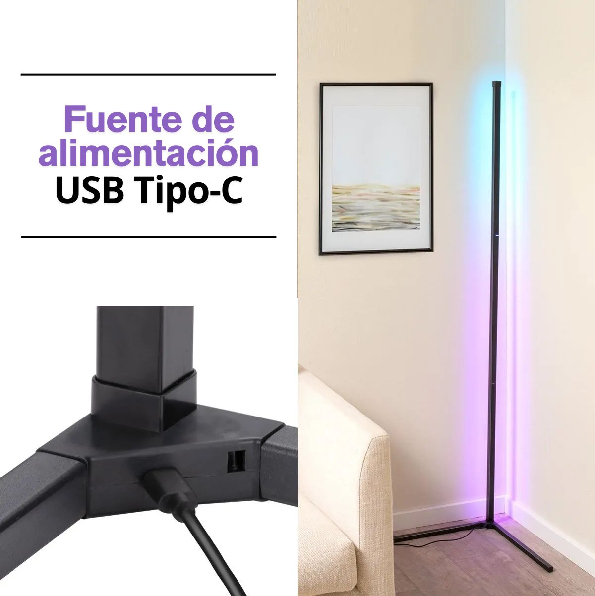 Lampara-esquinera-LED-RGB-6W-con-mando-a-distancia--fuente-de-alimentacion