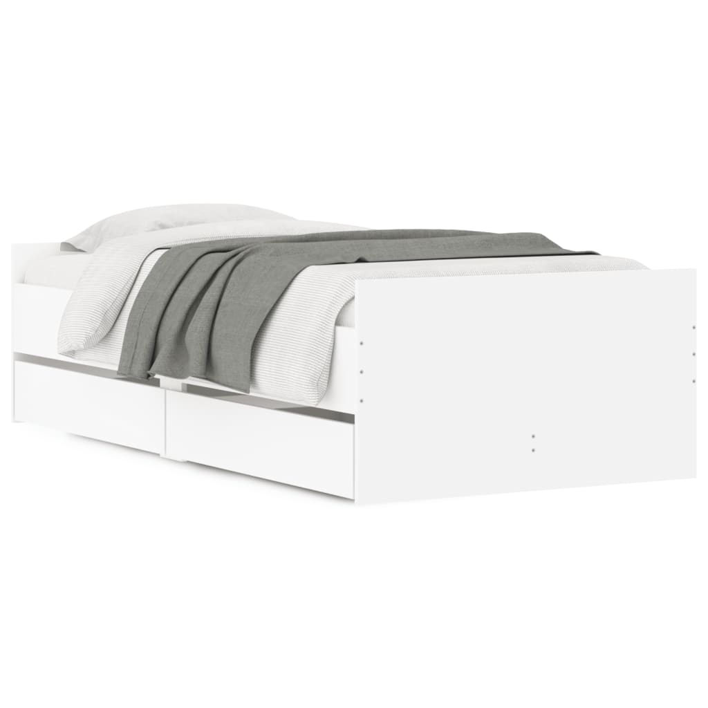 Estructura-de-cama-Rehia-2-cajones---somier-blanco-50x93x193-cm