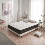 Colchon-visco-muelle-Hybrid-Cashmere-nucleo-muelles-ensacados-blanco-28-cm-ambientada