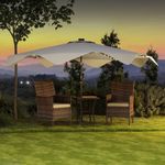 Sombrilla-Petunia-Outsunny-inclinable---32-LEDS-crema-Ø292x248-cm-ambientada