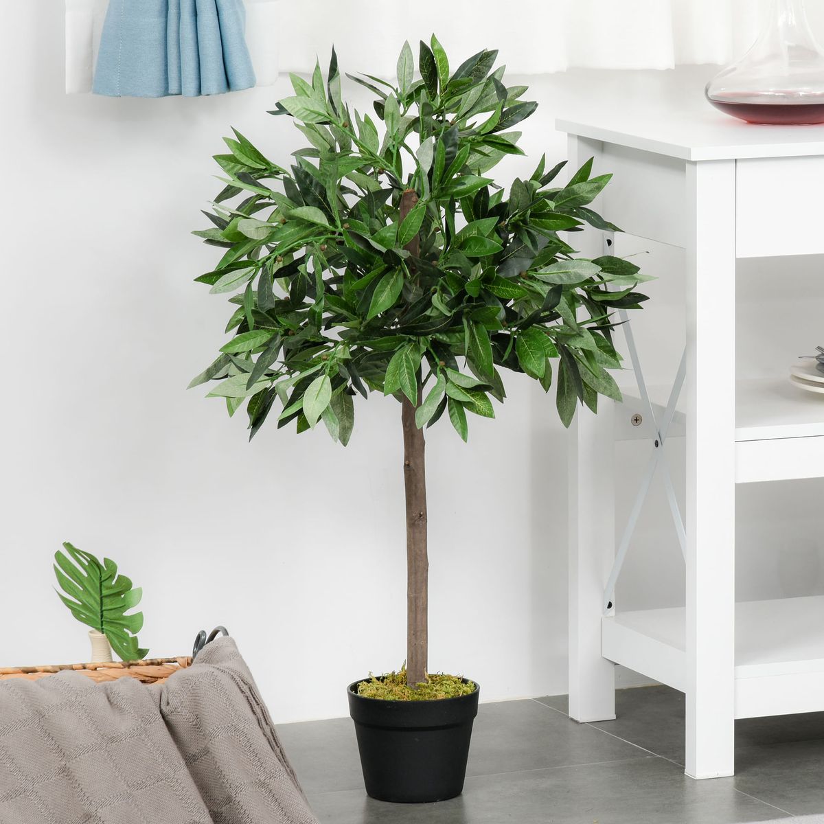 Pack-2-plantas-artificiales-Lohan-Outsunny-verde-Ø16x90-cm