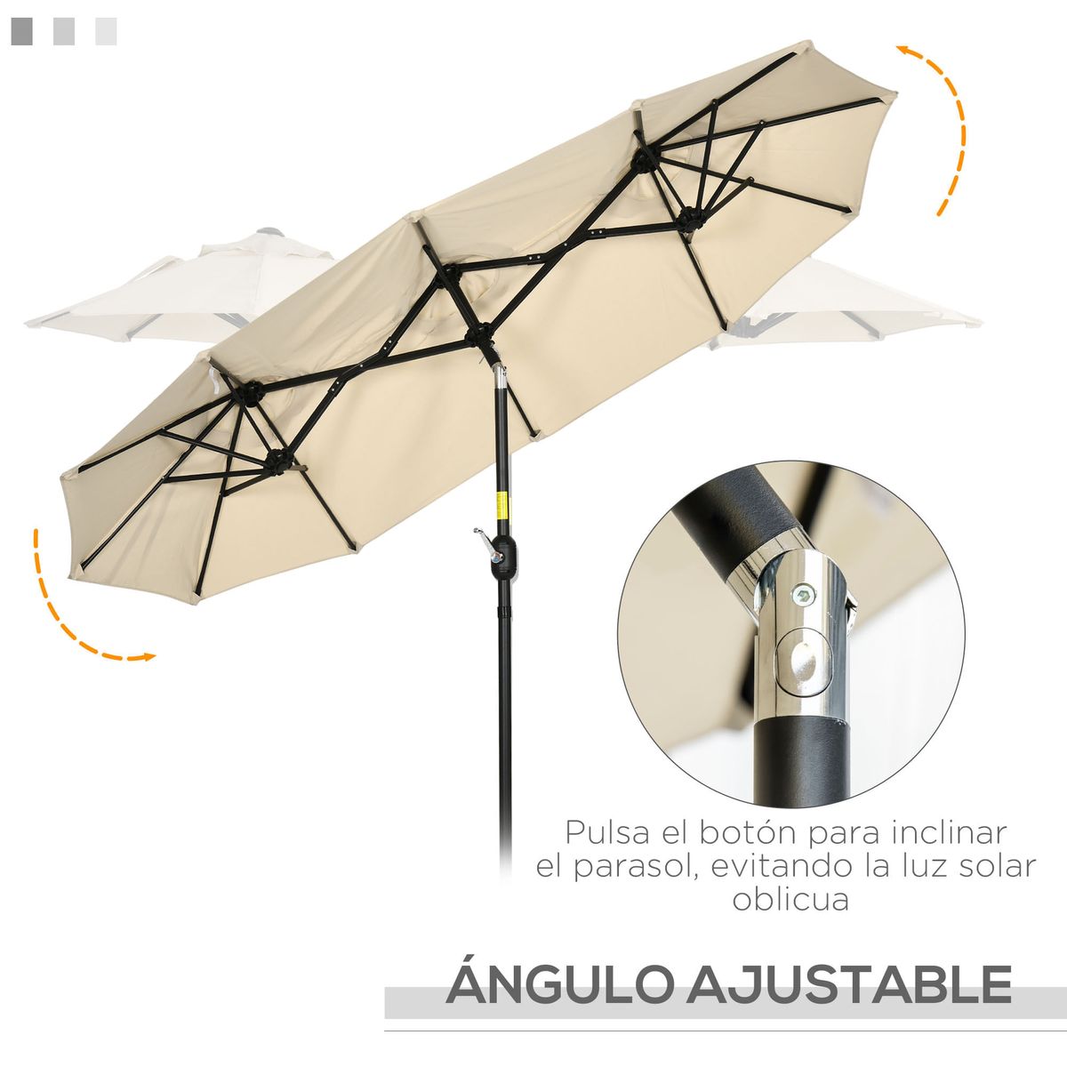 Sombrilla-doble-Mika-Outsunny-inclinable---manivela-caqui-22x295x152-cm