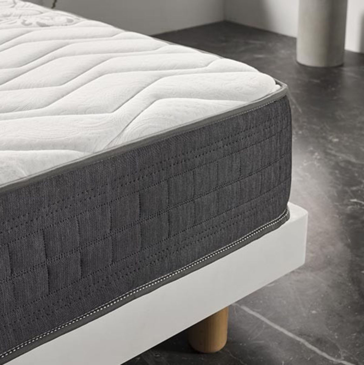 Colchon-visco-muelle-Paladium-nucleo-muelles-ensacados-blanco-28-cm-detalle