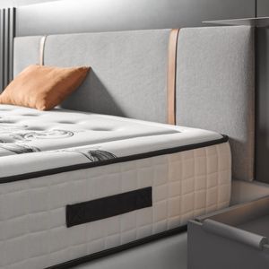 Colchón visco-muelle Dual Queen núcleo muelle ensacado blanco 29 cm