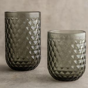 Pack de 6 vasos Elite Bidasoa vidrio gris