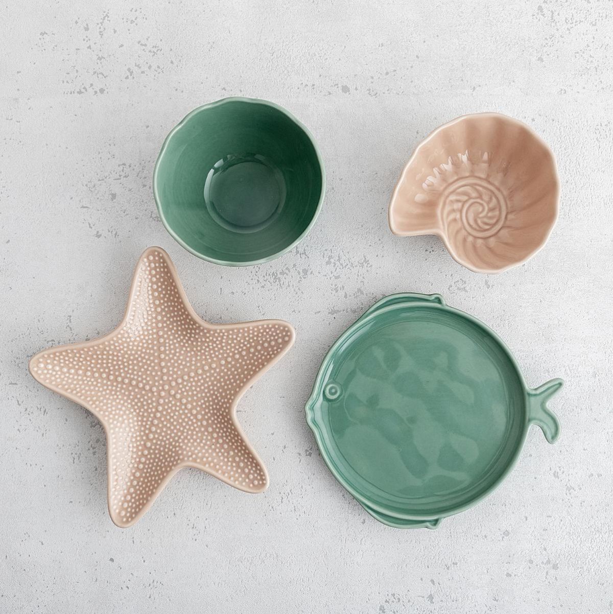 Pack-de-6-cuencos-Aura-Stela-Bidasoa-porcelana-verde-Ø12x5-cm