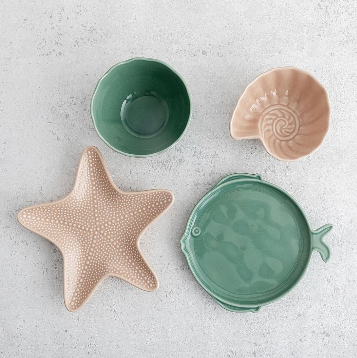 Pack-de-6-bandejas-Aura-Stela-Bidasoa-diseño-estrella-porcelana-beige-2x20x19-cm