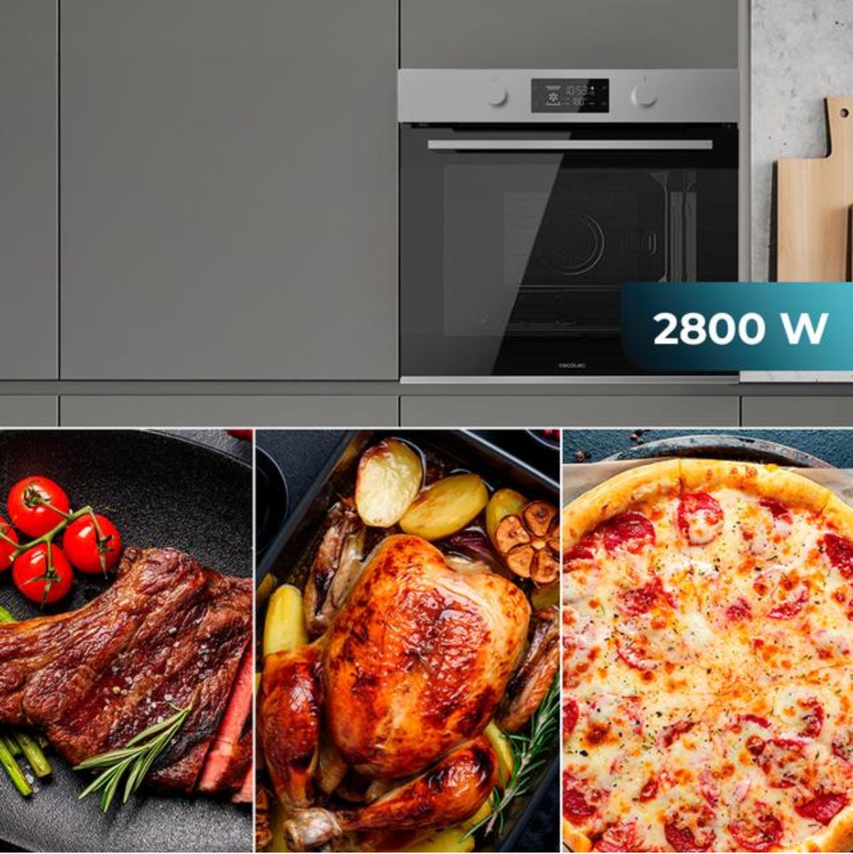 Horno-pirolitico-integrable-Cecotec-Bolero-Hexa-P526000-Line-A-2800W-73L-9-funciones-A-negro-595-cm