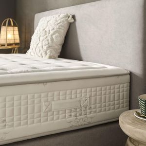 Colchón visco-muelle Hybrid Titán núcleo muelle ensacado blanco 30 cm