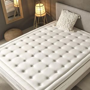 Colchón visco-muelle Hybrid Titán núcleo muelle ensacado blanco 30 cm