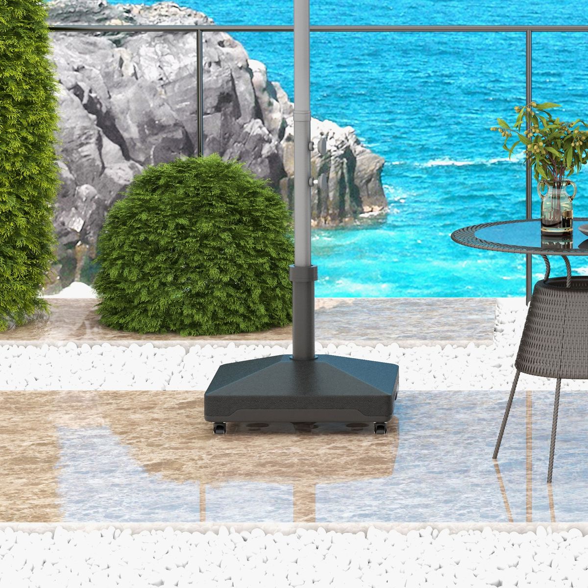 Base-para-sombrilla-Outsunny-con-ruedas-24-38-mm-negro-40x45-cm-ambientada
