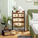 Comoda-Cleo-Homcom-3-cajones-grandes---2-cajones-pequeños-marron-99x58x29-cm-