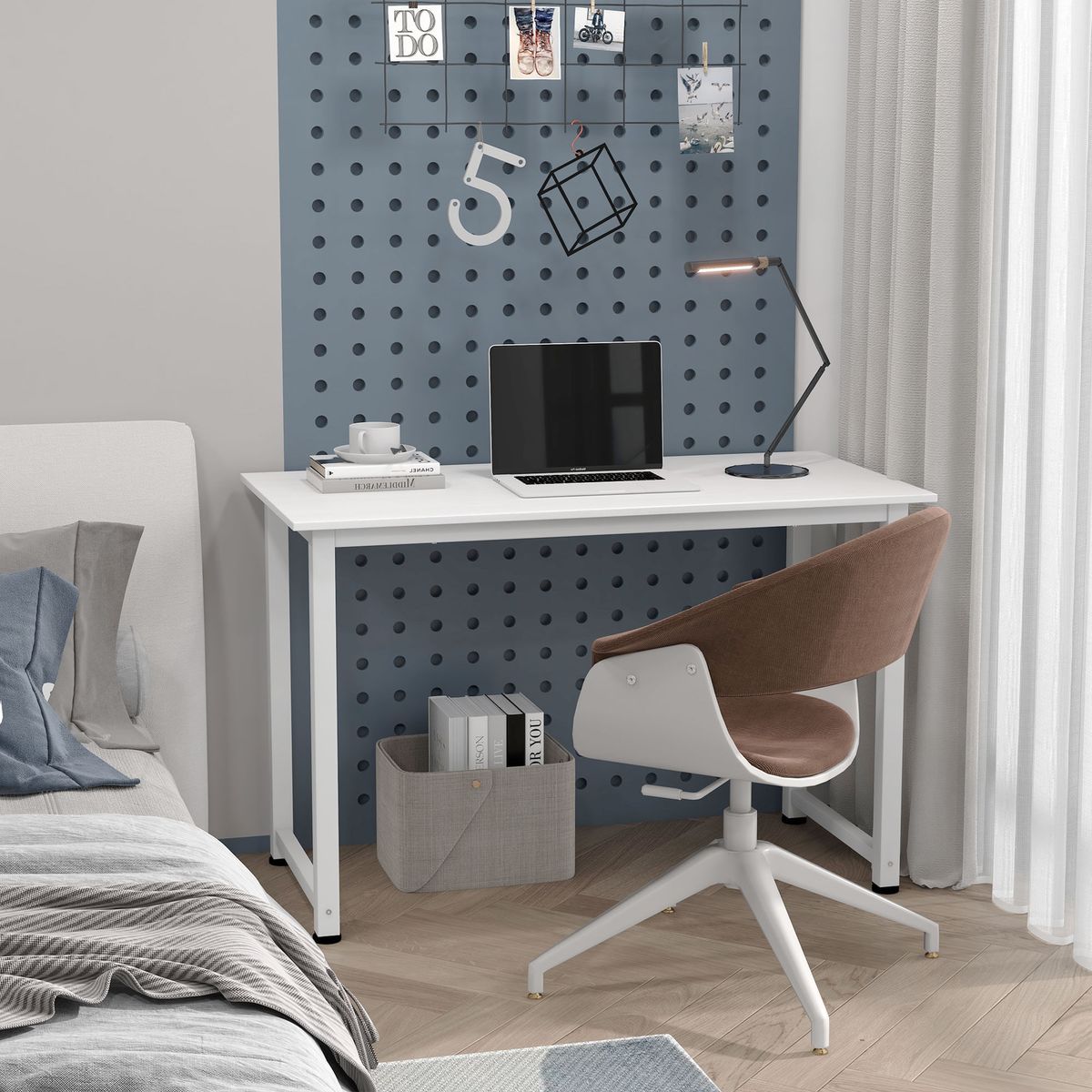 Escritorio-Fresa-Homcom-diseño-fijo-blanco-76x120x60-cm-ambientada