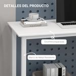 Escritorio-Fresa-Homcom-diseño-fijo-blanco-76x120x60-cm