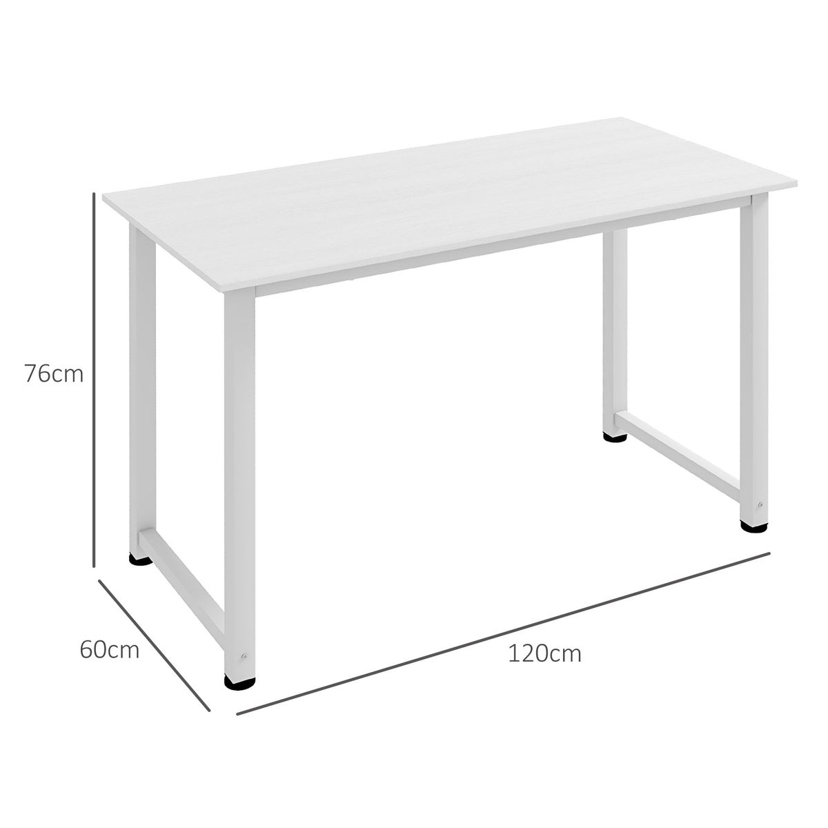 Escritorio-Fresa-Homcom-diseño-fijo-blanco-76x120x60-cm-medidas