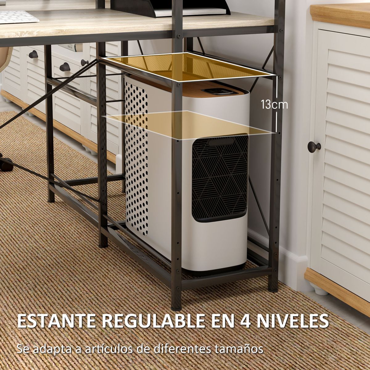 Escritorio-Melon-Homcom---estanteria-reversible-natural-negro-1155x110x53-cm
