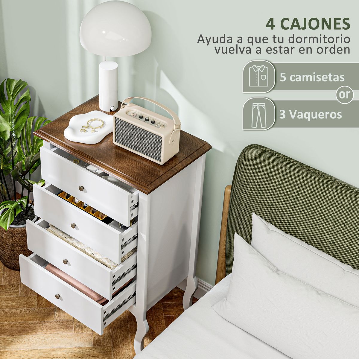 Comoda-Kiwita-Homcom-4-cajones-blanco-985x60x40-cm-cajones