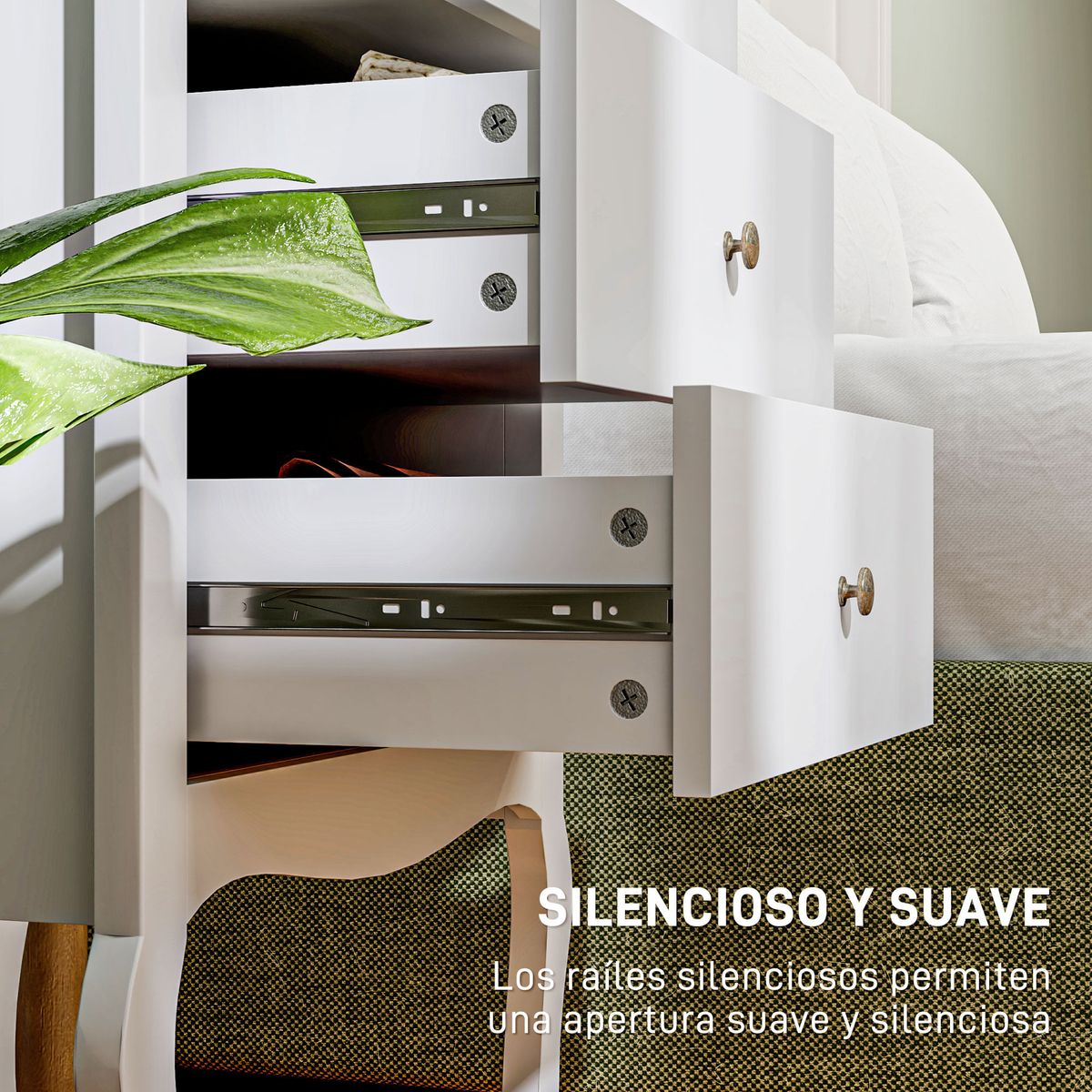Comoda-Kiwita-Homcom-4-cajones-blanco-985x60x40-cm-detalle