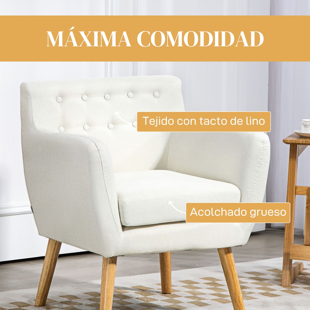 Butaca-Merengue-Homcom-reposabrazos-crema-76x68x585-cm