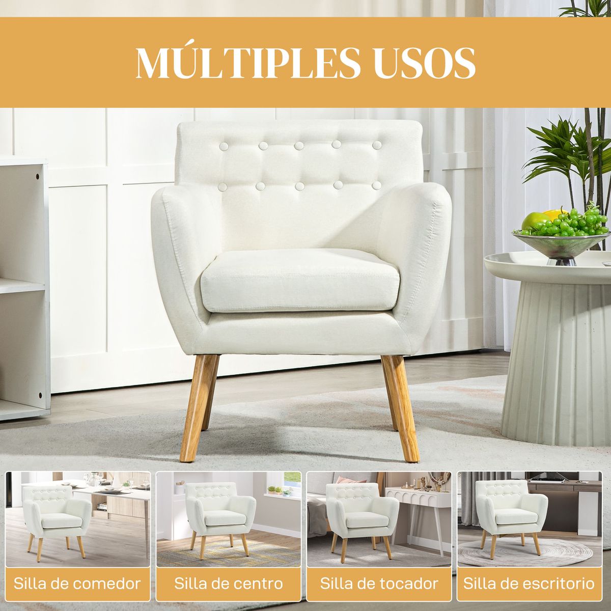 Butaca-Merengue-Homcom-reposabrazos-crema-76x68x585-cm