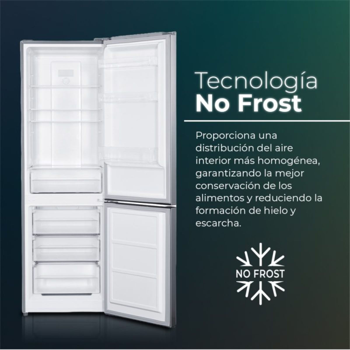 Frigorifico-combi-Svan-SC185603ENFX-No-Frost-293L-E-inox-185-cm