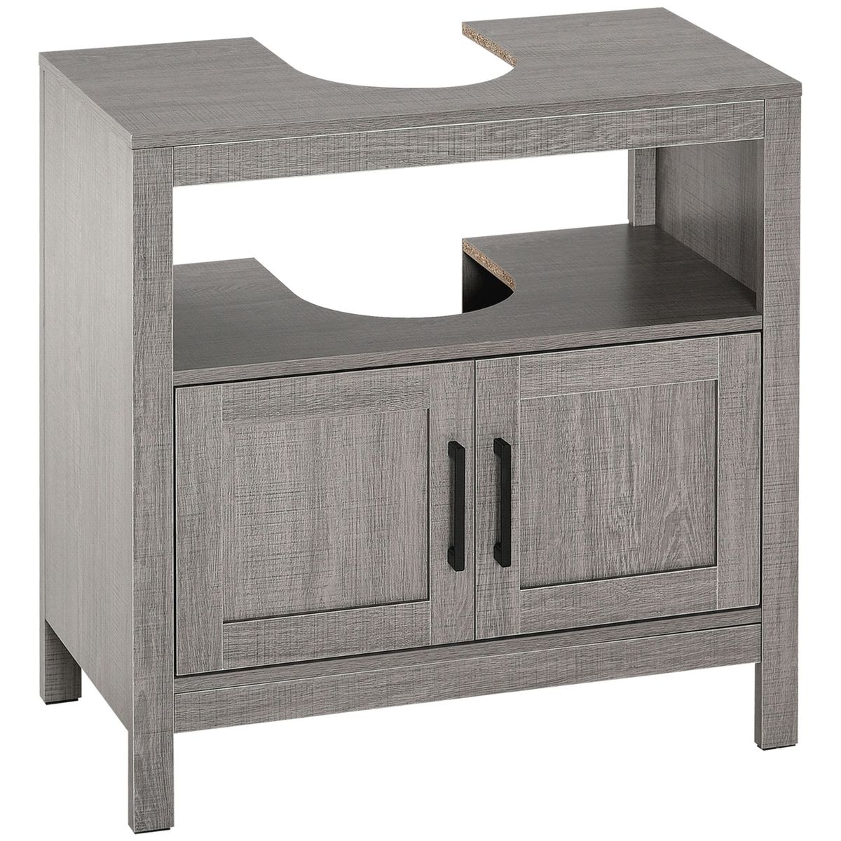 Mueble-de-baño-Oslo-Kleankin-2-puertas---2-estantes-gris-60x60x30-cm-