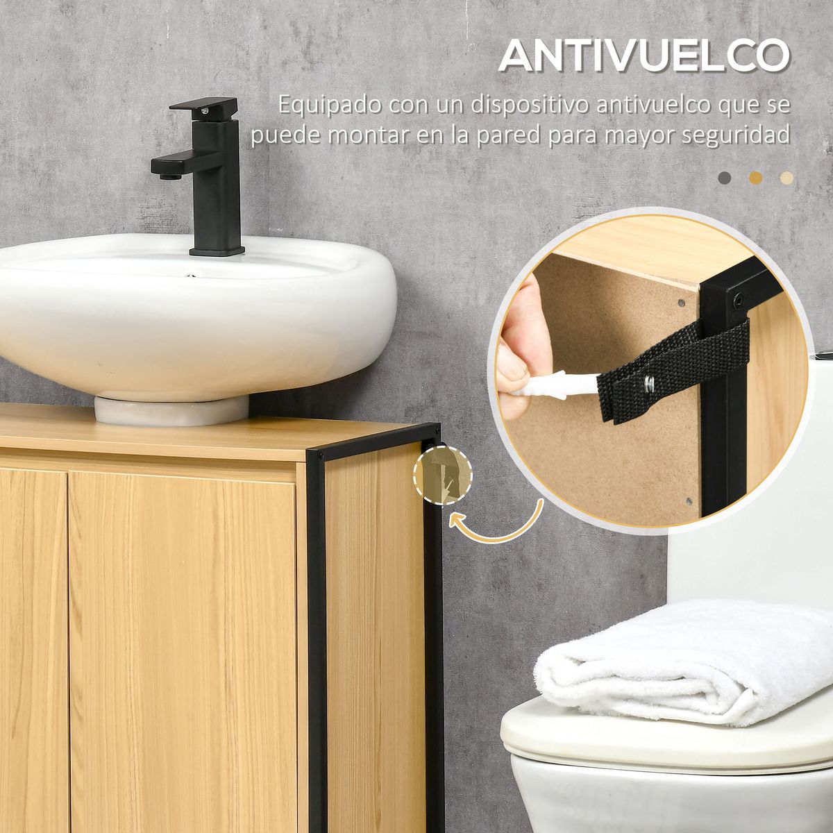 Mueble-de-baño-Colmar-Kleankin-2-puertas---2-estantes-natural-negro-652x60x30-cm-