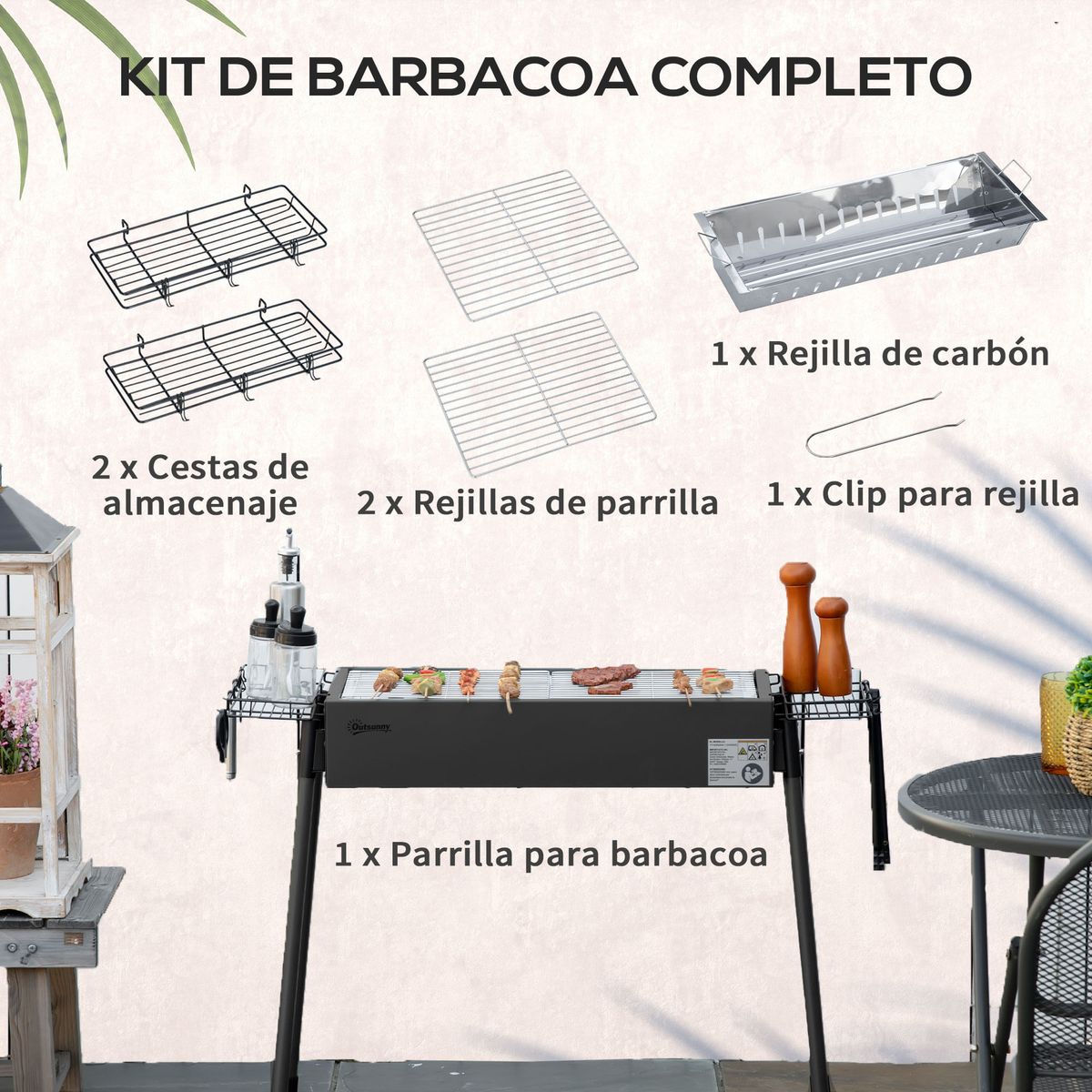 Barbacoa-de-carbon-Letur-Outsunny-portatil---2-parrillas---estantes-negro-70x94x39-cm-