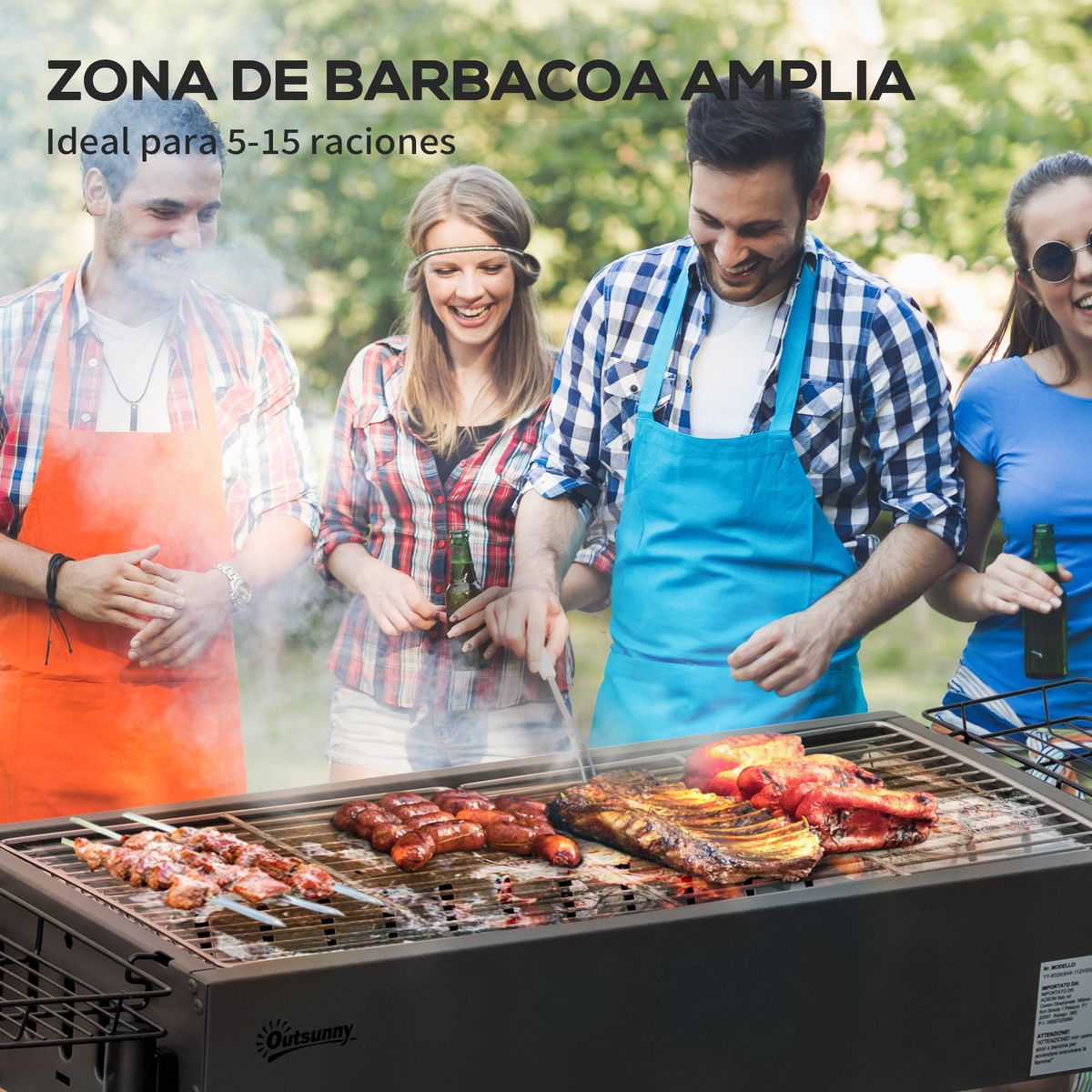 Barbacoa-de-carbon-Letur-Outsunny-portatil---2-parrillas---estantes-negro-70x94x39-cm-