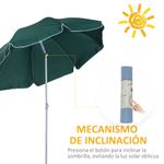 Sombrilla-de-playa-Rachel-Outsunny-inclinable-verde-Ø202-cm