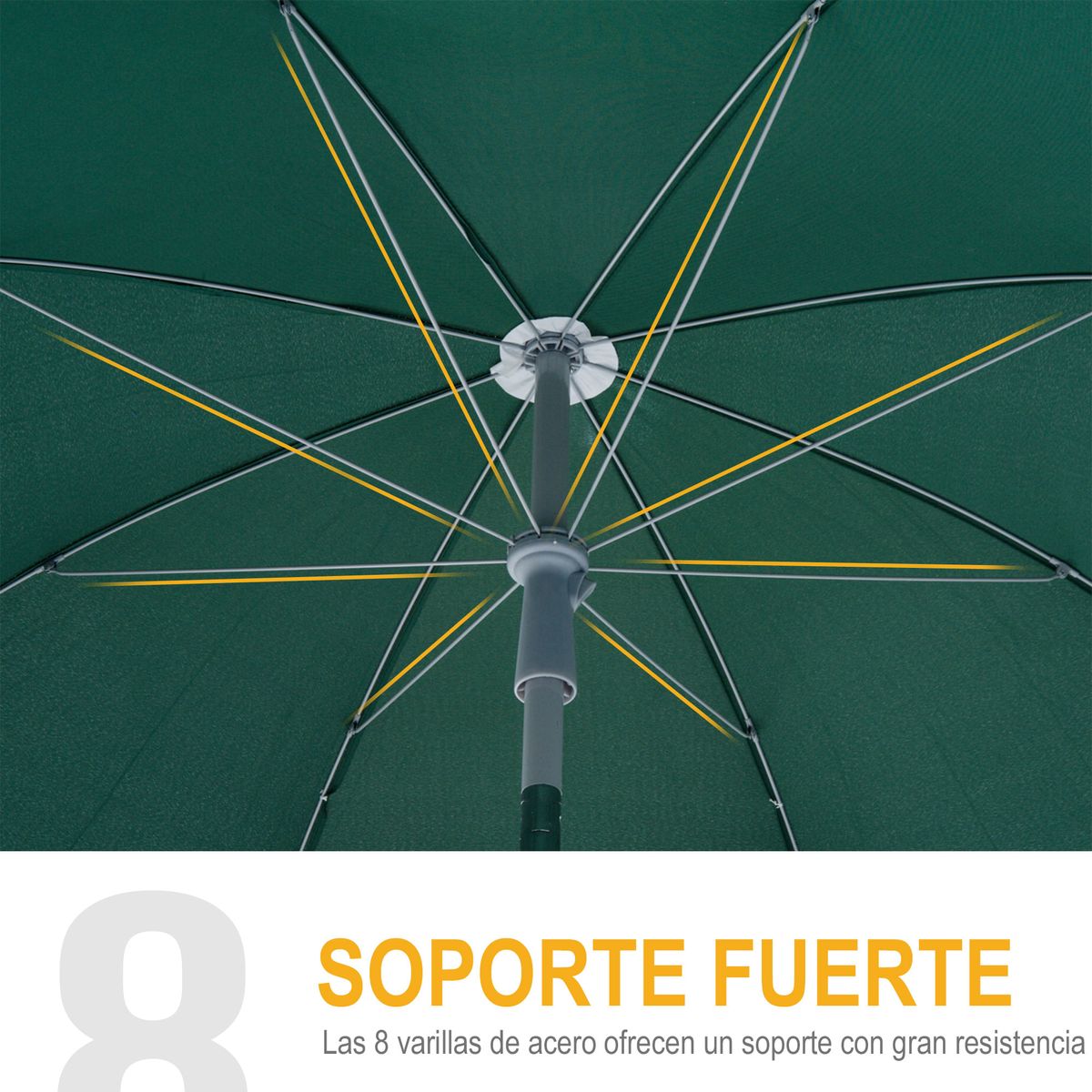 Sombrilla-de-playa-Rachel-Outsunny-inclinable-verde-Ø202-cm