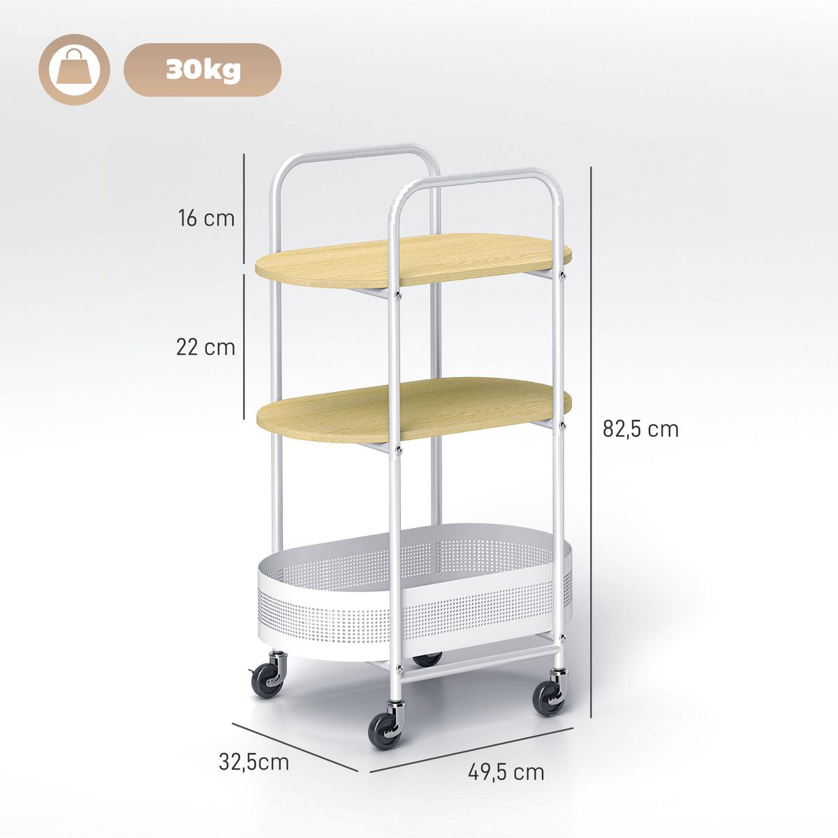 Carrito-auxiliar-Vainilla-Homcom-1-cesta---2-estantes-blanco-natural-825x495x325-cm-