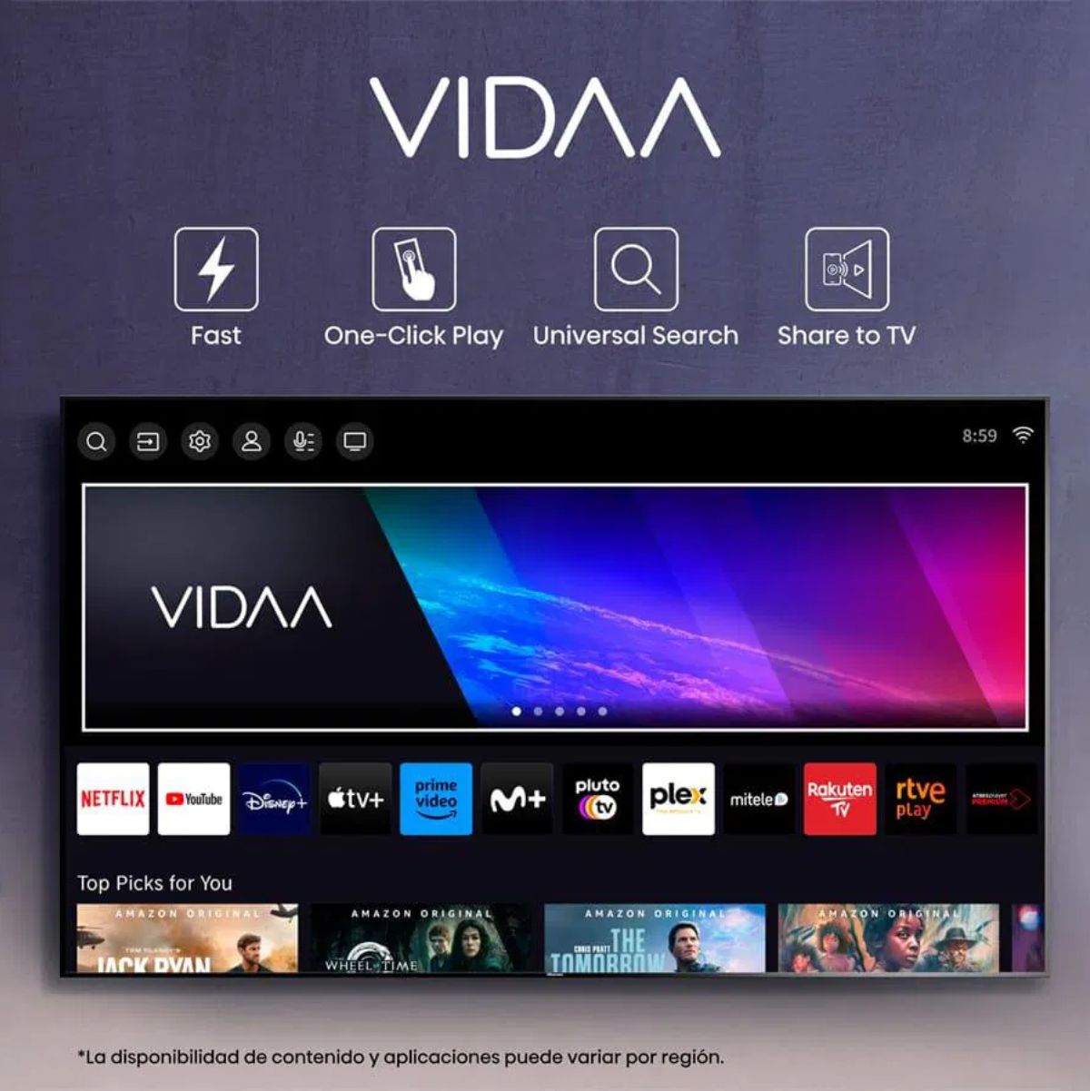 Televisor-Smart-TV-Toshiba-55QV3363DG-55’’-QLED-4K-UHD-VIDAA-E-negro-sistema-operativo