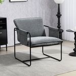 Butaca-Albert-Homcom-bolsillos-laterales-gris-81x68x78-cm-