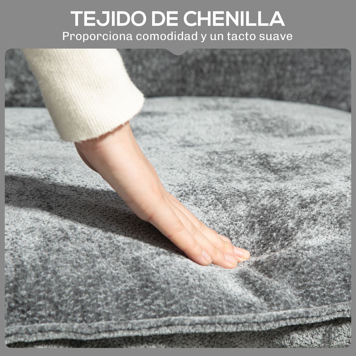 Butaca-Albert-Homcom-bolsillos-laterales-gris-81x68x78-cm-