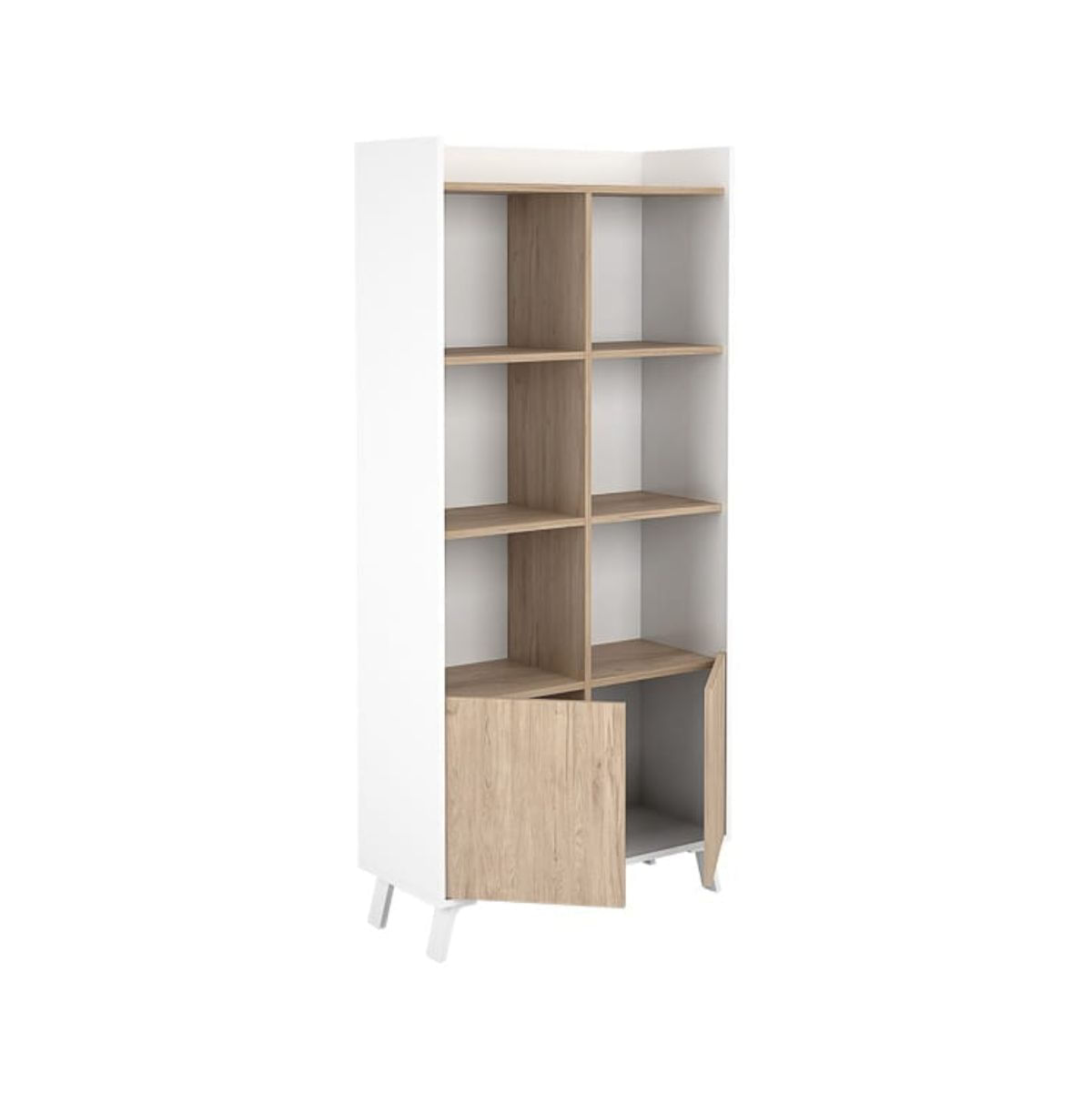 Estanteria-Rueca-6-compartimentos---2-puertas-blanco-natural-1716x80x335-cm-fondo-blanco
