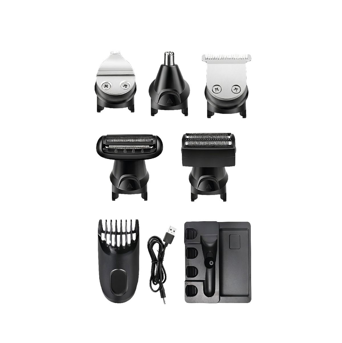 Afeitadora-5-cabezales-5W-carga-USB-negro