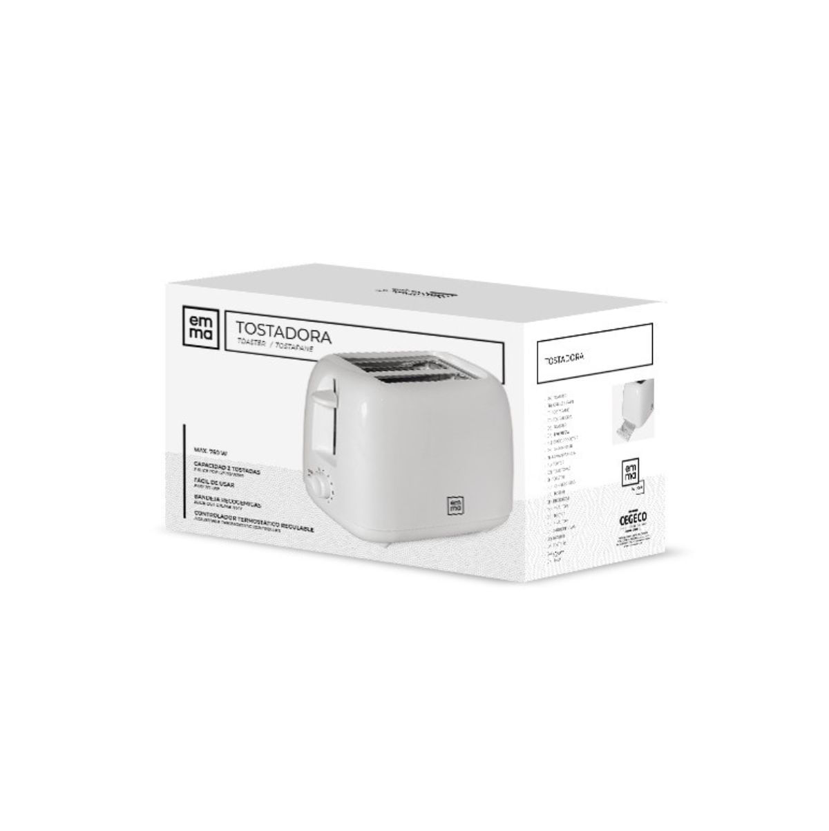 Tostador-Emma-750W-2-ranuras-6-niveles-blanco-caja