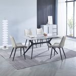 Conjunto-de-comedor-Calista-mesa---4-sillas-beige-ambientada