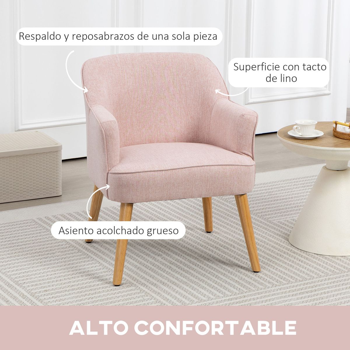 Butaca-Primrose-Homcom-reposabrazos-rosa-795x645x65-cm-