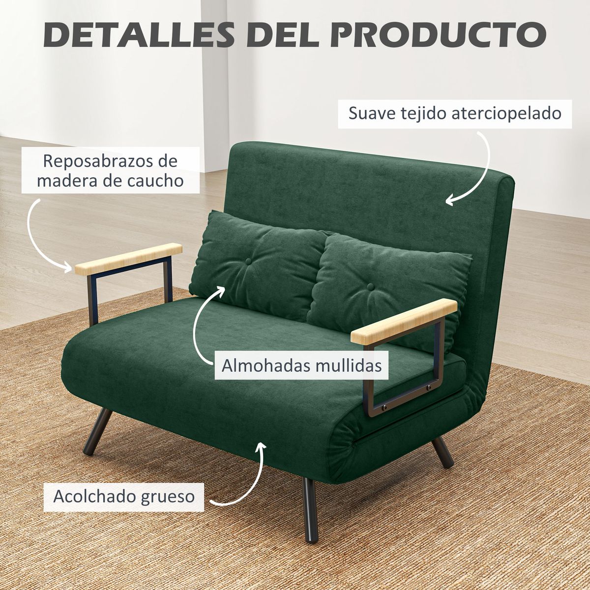 Sofa-cama-Rombo-Homcom-5-posiciones-verde-81x102x73-cm-