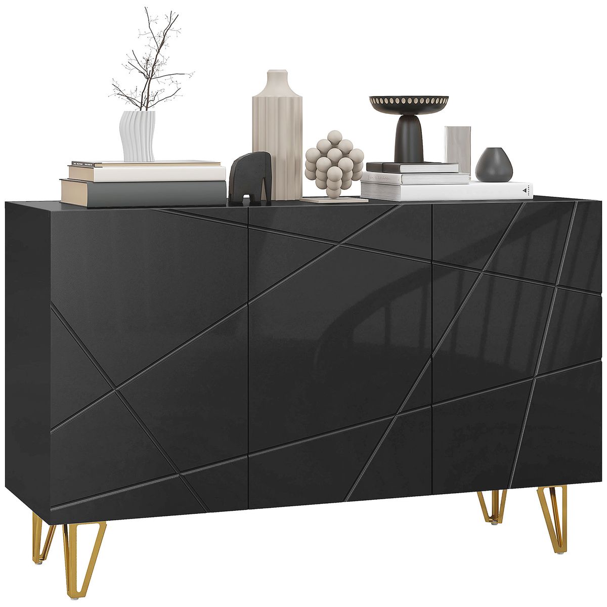 Aparador-Desire-Homcom-3-puertas-negro-dorado-75x120x40-cm