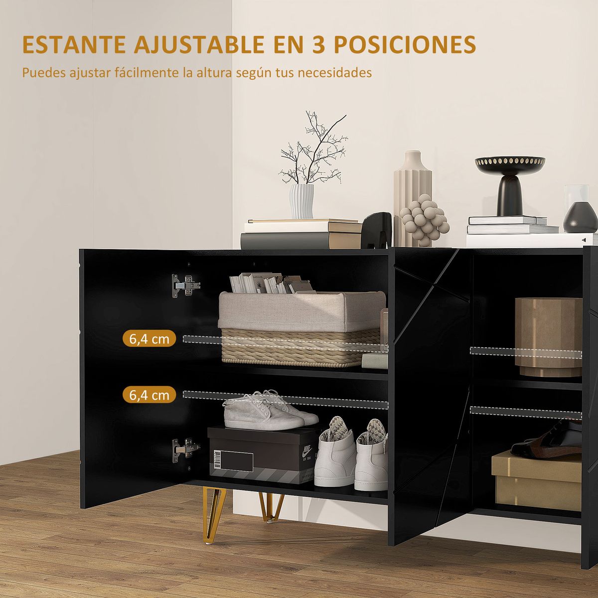 Aparador-Desire-Homcom-3-puertas-negro-dorado-75x120x40-cm