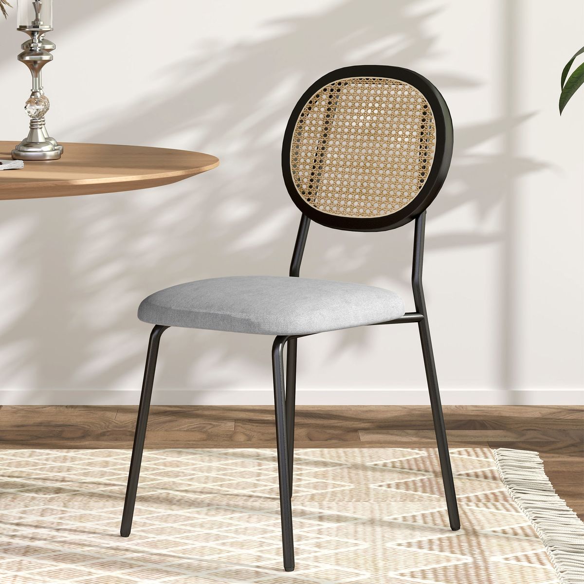 Pack-de-2-sillas-de-comedor-Manchester-Homcom-negro-gris