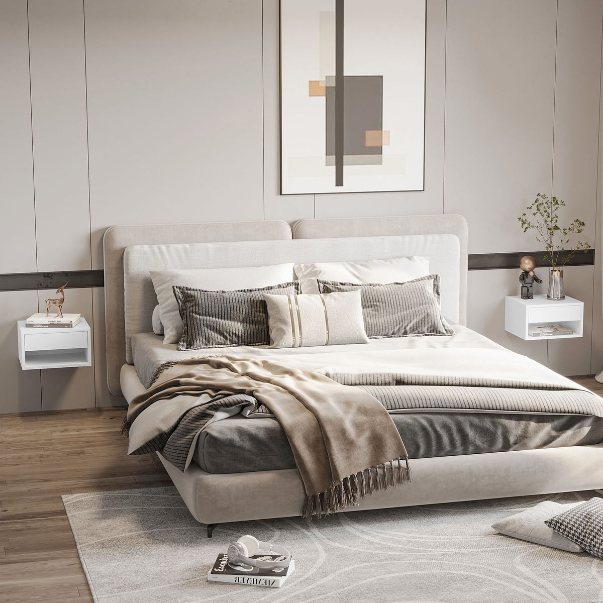 Pack-de-2-mesitas-Manuela-Homcom-1-cajon---1-estante-blanco-