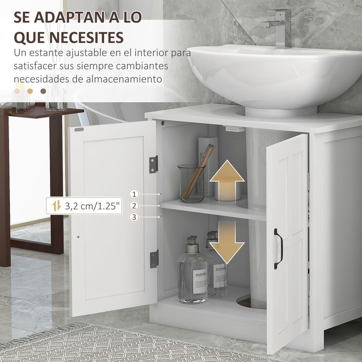 Mueble-de-baño-Rustic-Kleankin-1-armario---1-estante-ajustable-blanco-60x60x30-cm-