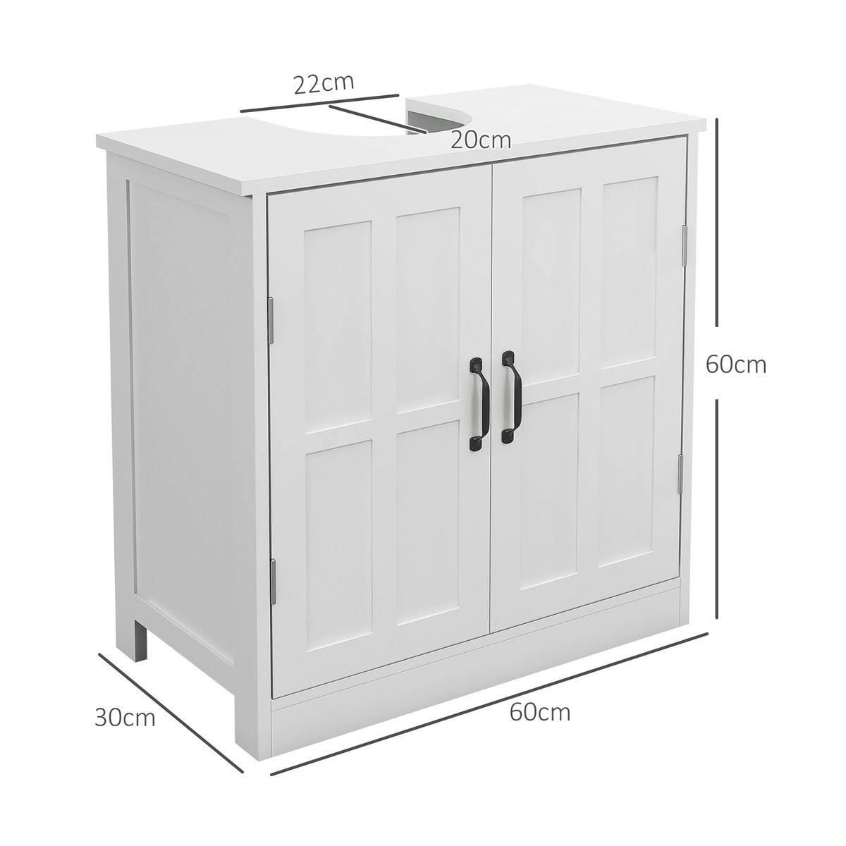 Mueble-de-baño-Rustic-Kleankin-1-armario---1-estante-ajustable-blanco-60x60x30-cm-